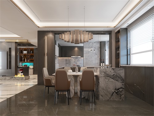 中海鉑悅公館169㎡現(xiàn)代輕奢效果圖 中海鉑悅公館169㎡現(xiàn)代輕奢效果圖