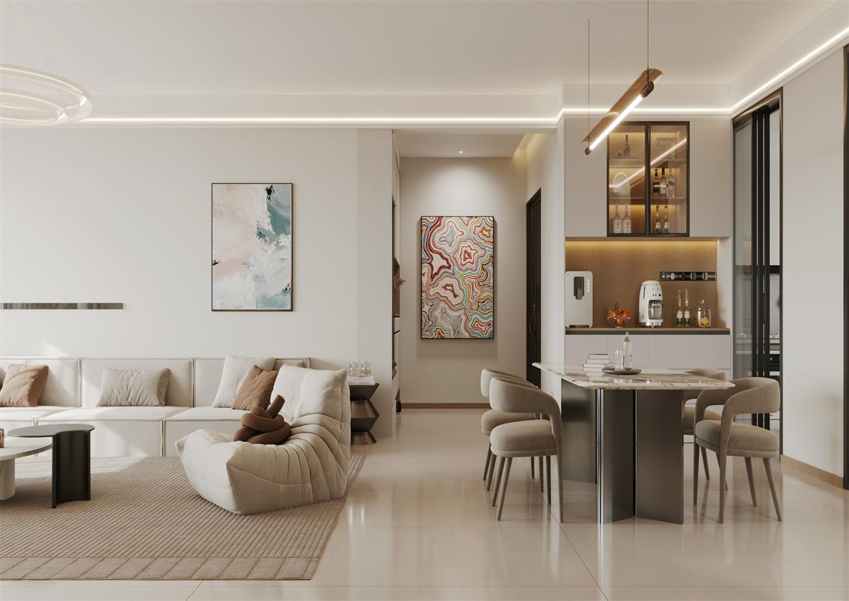 玉庭華府142㎡ | 給喧囂世界按下暫停鍵，現代簡約風的松弛感誰能拒絕！