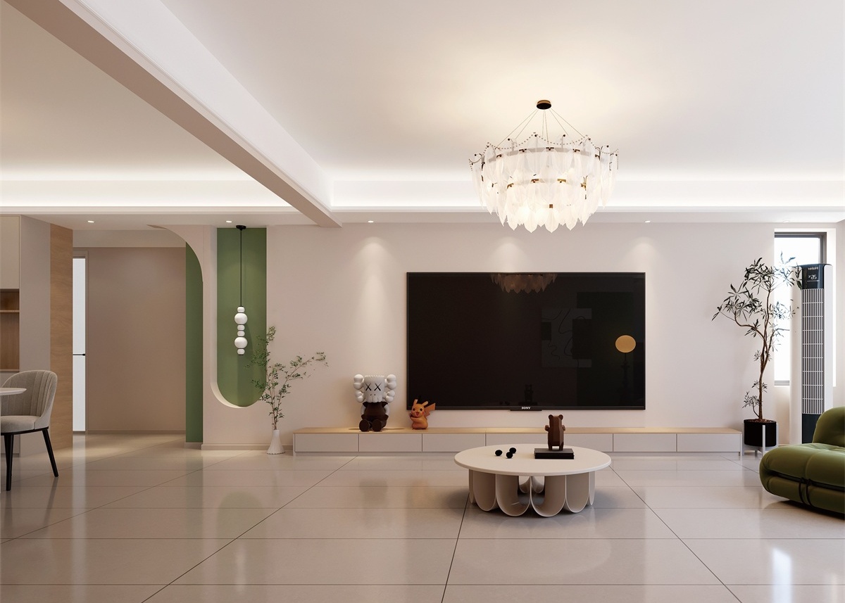 中海河山郡 | 133㎡輕法式浪漫，『奶油白+薄荷綠』美的剛剛好！