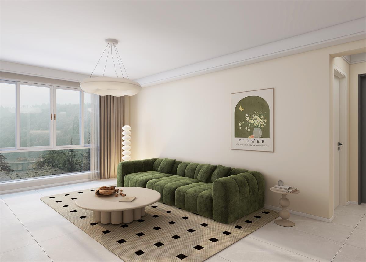 泰雲(yún)庭116㎡ | 奶油白+橄欖綠打造的輕法式小家，清新又自然！