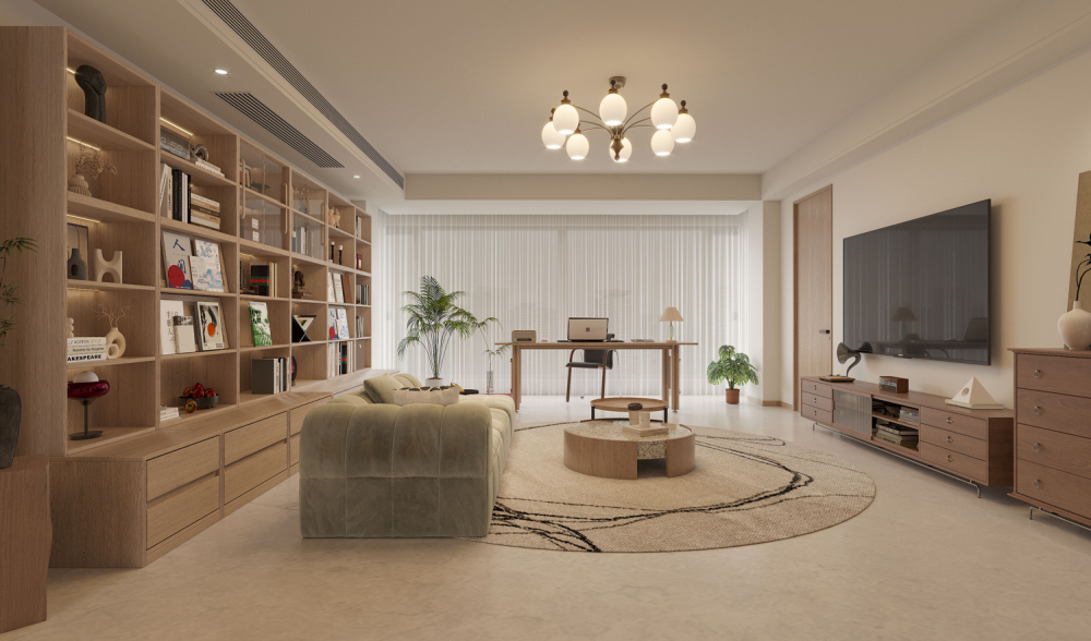 舊房改造 | 住進(jìn)知識分子味的松弛原木家，170平“高智感”百看不厭！